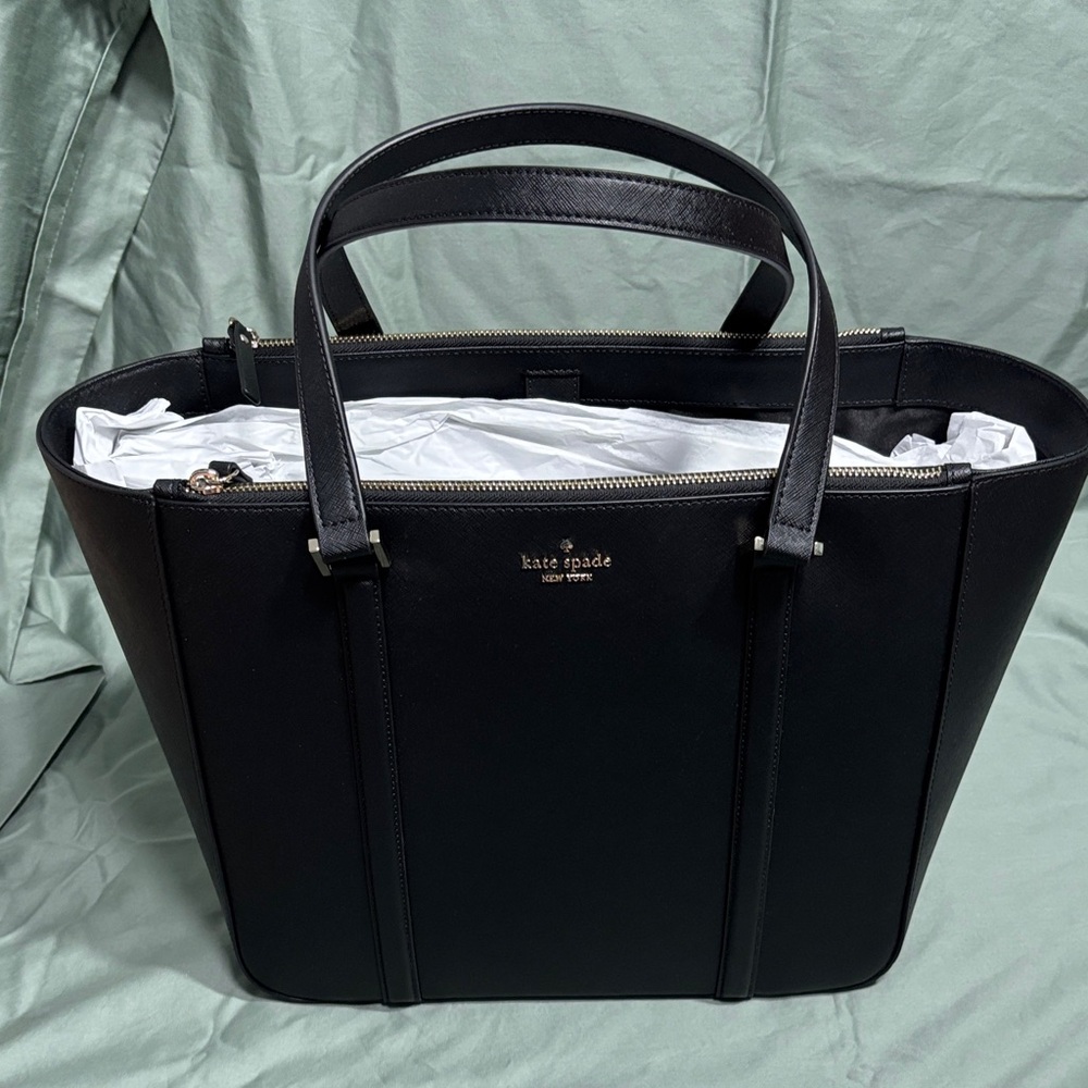 Kate Spade New York Women's Newbury Lane Briar Leather Black Tote